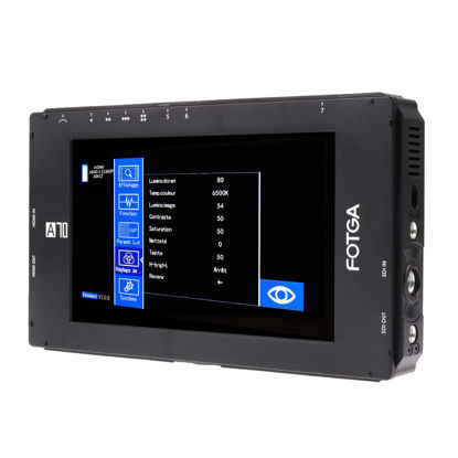 Picture of foto4easy A70 7 Inch On-Camera Field Monitor Full HD 1920x1080 IPS,HDMI 4K Input/Output,Dual NP-F Battery Mount for DSLR Camera, Black