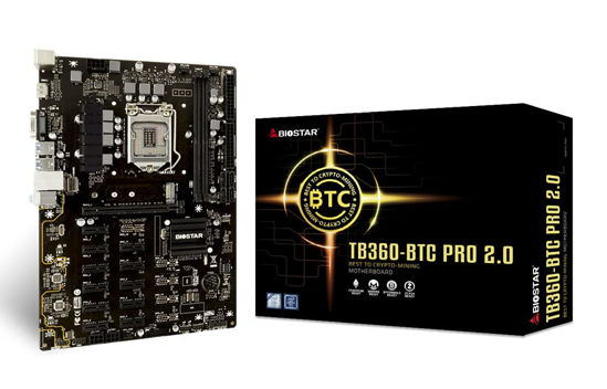 Picture of TB360-BTC PRO 2.0 Core i7/i5/i3 (Intel 8th and 9th Gen) LGA1151 Intel B360 DDR4 12 GPU Mining Motherboard Upgraded Model