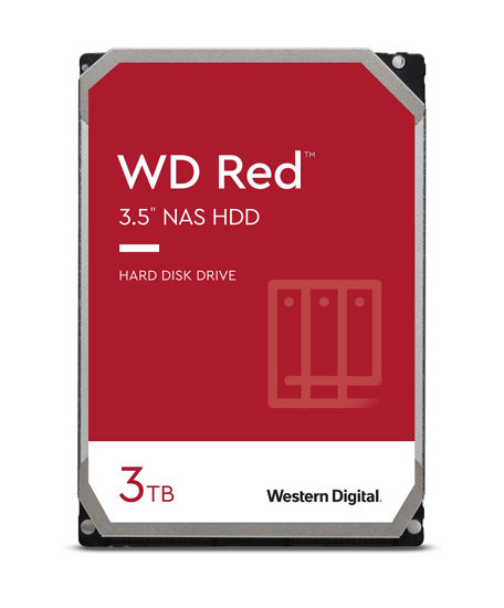Picture of Western Digital 3TB WD Red NAS Internal Hard Drive HDD - 5400 RPM, SATA 6 Gb/s, SMR, 256MB Cache, 3.5" - WD30EFAX