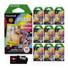 Picture of Fujifilm Instax Mini Instant Rainbow Film (10-Pack) Bundle with Microfiber Cleaning Cloth (11 Items)