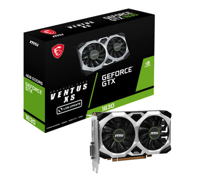 Picture of MSI Gaming GeForce GTX 1630 4GB GDRR6 64-Bit HDMI/DP/DVI Dual Fan OC Graphics Card (GTX 1630 Ventus XS 4G OC)