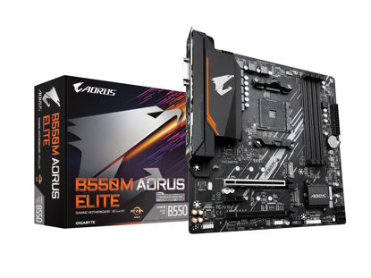 Picture of Gigabyte GIGABYTE B550M AORUS Elite (AM4/ AMD/ B550/ Micro-ATX/ DDR4/ Dual M.2/ PCIe 4.0/ Realtek GbE LAN/Gaming Motherboard)