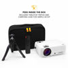Picture of KODAK FLIK X4 Home Projector | 4.0 LCD Compact Home Theater System Projects Up to 150” with 1080p Compatibility & Bright Lumen LED Lamp | VGA/AV/HDMI/USB/TF Inputs | Remote, Tripod & Carry Case