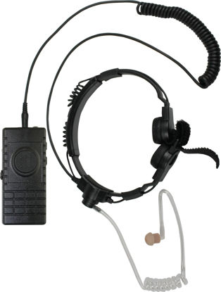 Picture of PRYME® BTH-300-MAX-Kit6 Wireless Headset w/Gladiator™ Throat Mic and Clear Tube Earphone for 2-Way Radios, Cell-Phones, and Tablets w/Bluetooth(iOS or Android) for ZELL0, and Other PTT Apps