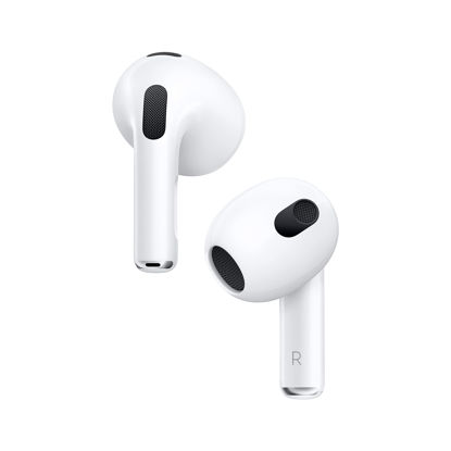 Picture of Apple AirPods (3rd Generation) Wireless Ear Buds, Bluetooth Headphones, Personalized Spatial Audio, Sweat and Water Resistant, Lightning Charging Case Included, Up to 30 Hours of Battery Life
