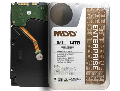 Picture of MDD 14TB 7200RPM 256MB Cache SAS 12.0Gb/s 3.5inch Internal Enterprise Hard Drive (MDD14TSAS25672E) - 5 Years Warranty