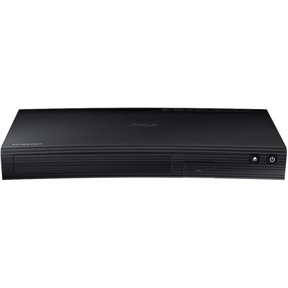 Picture of SAMSUNG Blu-ray DVD Disc Player With Built-in Wi-Fi 1080p & Full HD Upconversion, Plays Blu-ray Discs, DVDs & CDs, Plus CubeCable 6Ft High Speed HDMI Cable, Black Finish (Renewed)