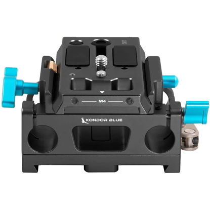 Picture of KONDOR BLUE 15mm LWS Arri/501 Side Loading Baseplate for Red Komodo, BMPCC & Mirrorless | Black