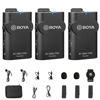 Picture of Boya by-WM4 PRO K2 2.4GHz 2-Person Wireless Lavalier Microphone System for DLSR, Mirrorless & Video Cameras, Smartphones, Tablets, PCs and More, Black