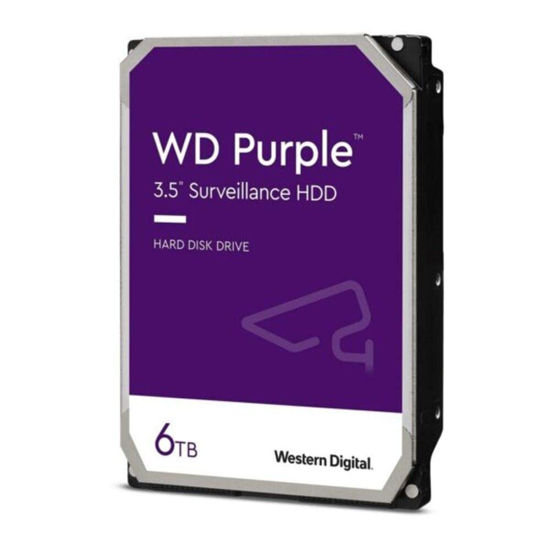 Picture of Western Digital 6TB WD Purple Surveillance Internal Hard Drive HDD - SATA 6 Gb/s, 256 MB Cache, 3.5" - WD63PURZ