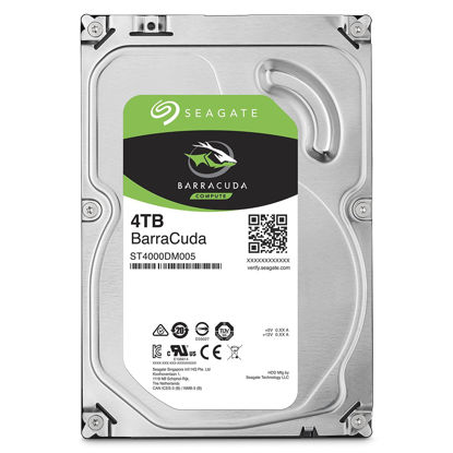 Picture of Seagate BarraCuda Internal Hard Drive 4TB SATA 6Gb/s 256MB Cache 3.5-Inch (ST4000DM005)