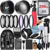 Picture of 49mm Accessory Bundle for Canon EOS: R100, R50, R10, M5, M6 Mark II, M6 + LP-E17 Battery + 256GB Memory Card + Telephto Lens + Filter Kit + Backpack + Tripod + Battery Charger + More