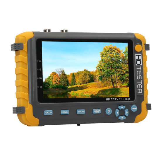 Picture of 4 in 1 CCTV Tester for 1080P/3.0mp/4.0mp/5.0/8.0 Megapixel AHD, TVI, CVI, CVBS Analog Security Camera, 5 inch LCD Screen Video Monitor, 12V 1A DC Power Out, Support HDMI/VGA Input