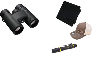 Picture of NIKON Prostaff P7 8x30 & Brown Hat & Lens Pen & Gritr Microfibre