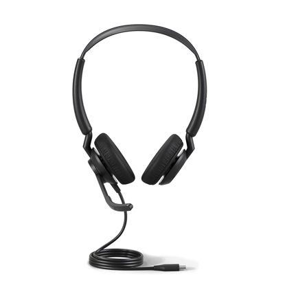 Picture of Jabra Engage 50 II Wired Stereo Headset - Noise-Cancelling 3-Mic Technology and USB-C Cable, Ultra-Lightweight - Works with All Leading Unified Communications Platforms Such as Zoom & Unify - Black
