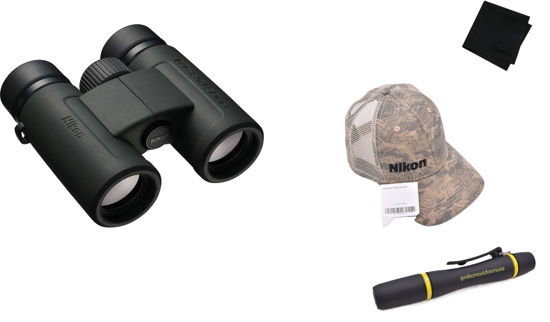 Picture of NIKON Prostaff P7 8x42 & Topo Hat & Lens Pen & Gritr Microfibre