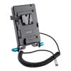 Picture of IndiPRO V-Mount Battery Plate with 15mm Rod Mount & Coiled Cable for BMPCC 4K/6K/6K Pro (18-40")