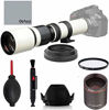 Picture of High-Power 500mm/1000mm f/8 Manual White Telephoto Lens for Sony Alpha A-Mount Alpha A99V, A99,A77,A68,A65, A58, A57, A55, A37, A35, A33, A900,A700,A580,A560,A390,A380,A290 A-Mount Digital SLR Cameras