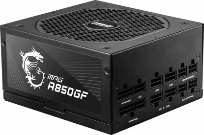 Picture of MSI MPG A850GF Gaming Power Supply - Full Modular - 80 PLUS Gold Certified 850W - 100% Japanese 105°C Capacitors - Compact Size - ATX PSU