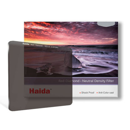 Picture of Haida Square ND Filter 100 x 100mm Multi-Coated Optical Glass Nano Coatings Neutral Density Filter Red Diamond ND 5.0 128000x Filter (17-Stop)