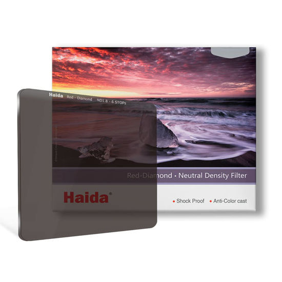 Picture of Haida Square ND Filter 100 x 100mm Multi-Coated Optical Glass Nano Coatings Neutral Density Filter Red Diamond ND 5.0 128000x Filter (17-Stop)