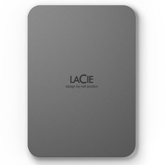 Picture of LaCie Mobile Drive Secure 4TB External Hard Drive Portable HDD - Space Grey, USB-C 3.2, for PC and Mac, Post-Consumer Recycled, with Adobe All Apps Plan and Rescue Services (STLR4000400)
