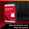 Picture of Western Digital 2TB WD Red Plus NAS Internal Hard Drive HDD - 5400 RPM, SATA 6 Gb/s, CMR, 128 MB Cache, 3.5" -WD20EFZX