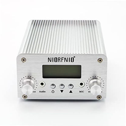 Picture of NIORFNIO NIO-T15B FM Transmitter Broadcast Wireless Adapter Stereo Station Long Range for Drive-in Church School Cars Supermarket AUX Input (Single T15B)