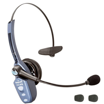 Picture of BlueParrott B250 XTS Bluetooth Headset Bundle Including Extra GTW Cushions and GTW Wall Charger Compatible with Android OS Phone/Tablet and Apple iOS iPhone/iPad