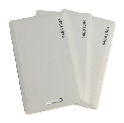 Picture of 200 pcs 26 Bit Proximity Clamshell Weigand Prox Swipe Cards Compatable with ISOProx 1386 1326 H10301 Format Readers and Systems. Works with The vast Majority of Access Control Systems