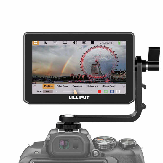 Picture of Keenous Lilliput T5 5 Inch Touch Screen IPS Full HD 1920x1200 4K HDMI 60Hz On-Camera Video Field Monitor for BMPCC DSLR Camera (T5 5 Inch HDMI)
