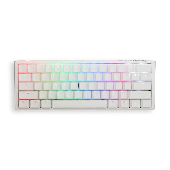 Picture of Ducky One 3 Mini Pure White 60% Hotswap RGB Mechanical Keyboard (Cherry MX Silent Red)