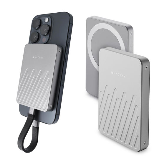 Picture of HACRAY MagDrive 1TB Portable SSD, External [iPhone ProRes Videos, Direct Storage, 20Gbps, Ultra High Speed Transfer, USB 3.2 Gen2 x 2 / USB-C Connection, Magsafe Compatible, Magnet, Compatible with