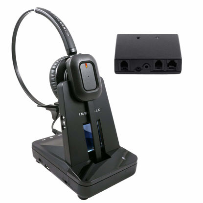 Picture of INNOTALK Wireless Headset with Remote Answering Cord Compatible with Avaya 1408, 1416, 9504, 9508 (Explorer)