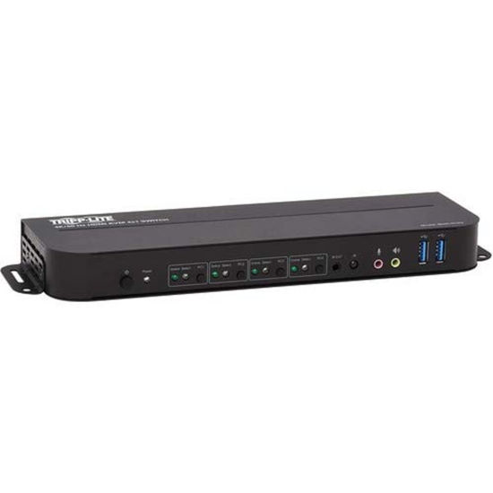 Picture of Tripp Lite 4 Port HDMI/USB KVM Switch, Four Port HDMI/USB KVM Switch, 4K 60 Hz, HDR, HDCP 2.2, IR, USB Sharing, USB 3.0 Cables, Black (B005-HUA4)