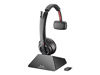 Picture of Plantronics - Savi 8210 Office - Wireless DECT Single-Ear (Mono) Headset - Noise Canceling Mic - Connects to Deskphone/PC/Mac - Works with Teams (Certified), Zoom & more