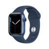 Picture of Apple Watch Series 7 (GPS, 41MM) - Blue Aluminum Case with Abyss Blue Sport Band (Renewed Premium)