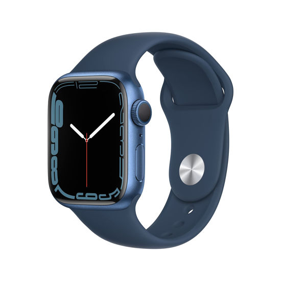 Picture of Apple Watch Series 7 (GPS, 41MM) - Blue Aluminum Case with Abyss Blue Sport Band (Renewed Premium)