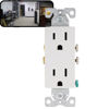 Picture of 4K Ultra HD Wi-Fi Functional Wall Outlet Receptacle Spy Camera P2P WiFi Power Plug Socket Hidden Nanny Cam Spy Camera (White/Square Face/Video Only: No Audio)