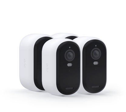 Picture of Arlo Essential Security Wireless 2K Camera with Spotlight, Indoor/Outdoor, 2nd Gen, 2-Way Audio, Color Night Vision, Motion Activation, Real Time Notifications, White, VMC3450, 4-Pack (Renewed)