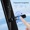 Picture of Swokely Smart Lock with Camera 4.5 Inch Screen BT Keyless Entry Door Lock TY APP/Fingerprint/Password/Card/Mechanical Key Unlocking Methods Door Lock for 40-120mm Thickness Office Home Bedroom Door