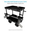 Picture of Proaim Multi-Stand Holder Clamp Set for Camera Production Cart. Holds Full-Size Light/C-Stands on Victor, Atlas Cart. Quick Tool-less Mounting, Secure Locking Pin. Easy Cable/Wire Management (VCTR-LC)
