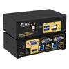 Picture of HDMI + VGA KVM Switch Dual Monitor Extended Display 2 Port with Audio and USB 3.0 HUB, CKL Dual View PC Monitor Keyboard Mouse Selector Box for Computers and Laptops
