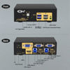 Picture of HDMI + VGA KVM Switch Dual Monitor Extended Display 2 Port with Audio and USB 3.0 HUB, CKL Dual View PC Monitor Keyboard Mouse Selector Box for Computers and Laptops