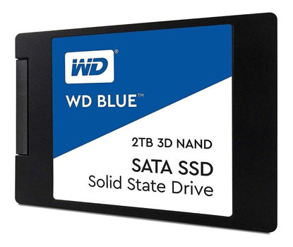 Picture of Western Digital 2TB WD Blue 3D NAND Internal PC SSD - SATA III 6 Gb/s, 2.5"/7mm, Up to 560 MB/s - WDS200T2B0A, Solid State Hard Drive