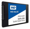 Picture of Western Digital 2TB WD Blue 3D NAND Internal PC SSD - SATA III 6 Gb/s, 2.5"/7mm, Up to 560 MB/s - WDS200T2B0A, Solid State Hard Drive