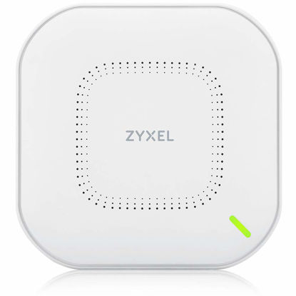 Picture of Zyxel True WiFi 6 AX3000 Multi-Gigabit Business Access Point | 2.5G Uplink & 1 GbE Passthrough | Mesh, Seamless Roaming, Captive Portal | Hybrid Cloud | POE+ Support | AC Adapter Included | NWA210AX
