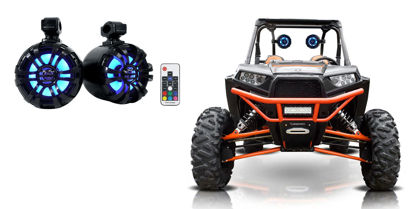 Picture of (2) Rockville WB65KLS Black 6.5" LED Swivel Tower Speakers for RZR/ATV/UTV/Cart