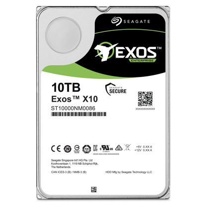 Picture of Seagate Exos x10 10TB SATA 6Gb/s 256MB Cache Enterprise Hard Drive 3.5" (ST10000NM0086)