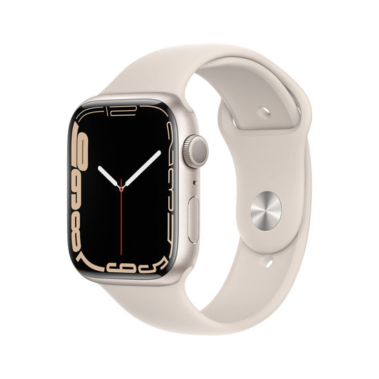 Picture of Apple Watch Series 7 (GPS, 45MM) - Starlight Aluminum Case with Starlight Sport Band (Renewed Premium)